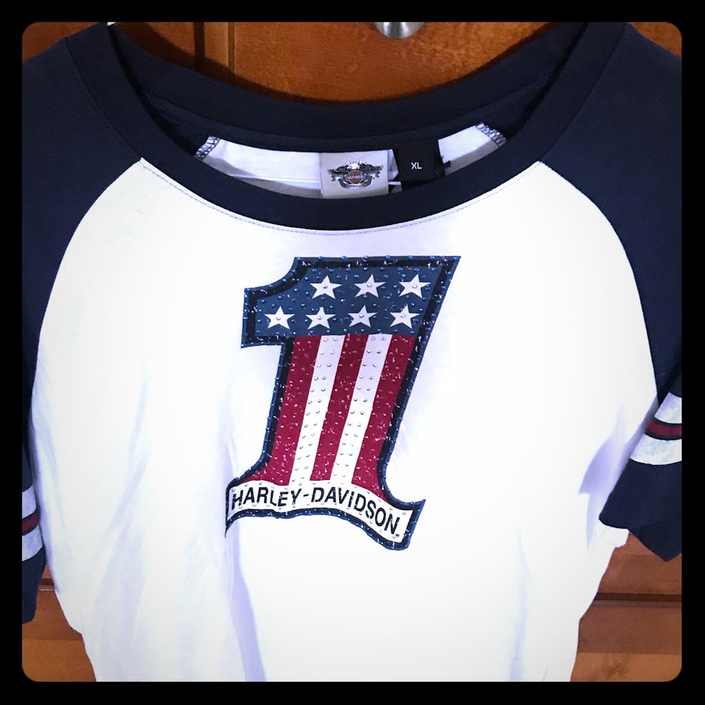 Ladies Harley-Davidson tee with rhinestones